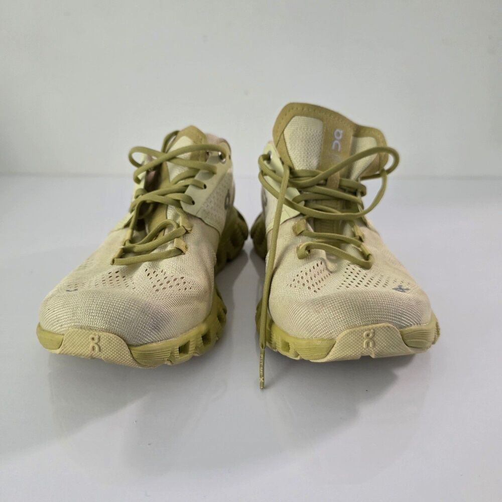 On Cloud X Running Shoes Hay Dust Yellow Mesh Athletic Sneakers Womens 6.5 - Picture 4 of 9
